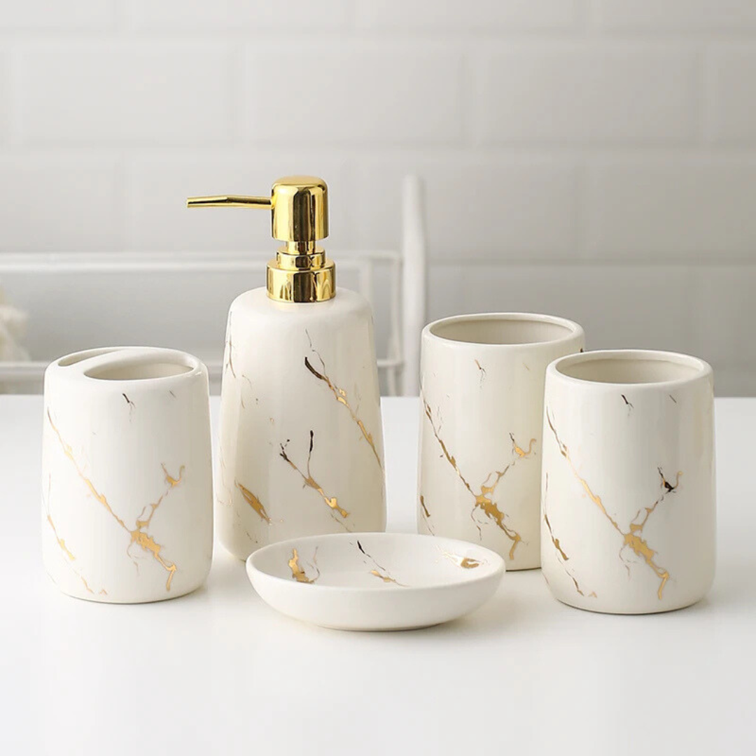 Elegant Marble Bathroom Set