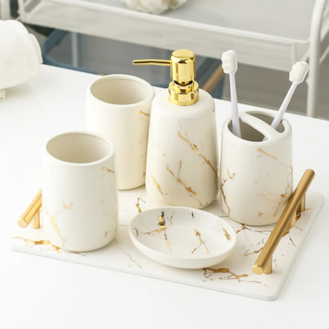 Elegant Marble Bathroom Set