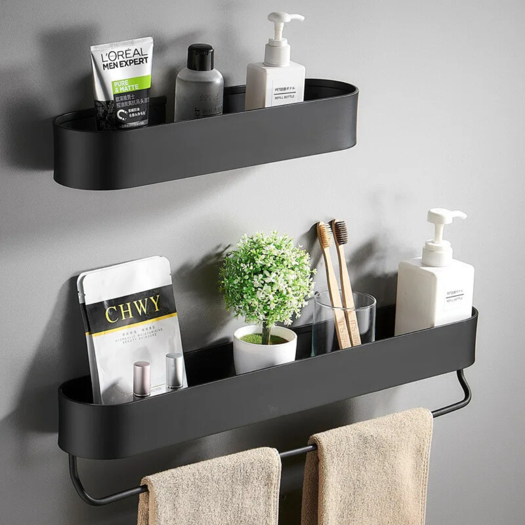 Sleek Wall-Mounted Bathroom Rack