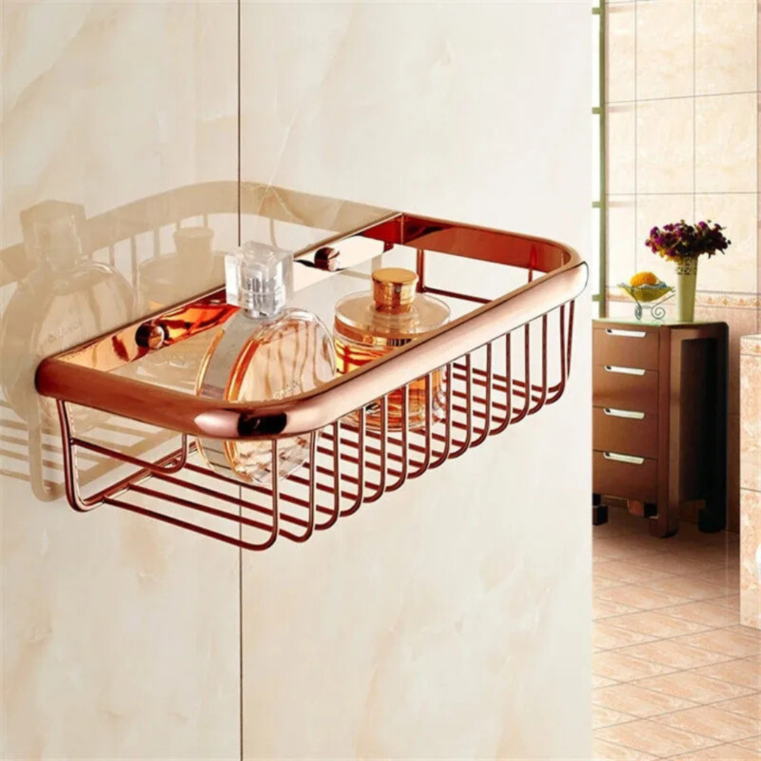 Luxurious Rose Gold Shower Shelf