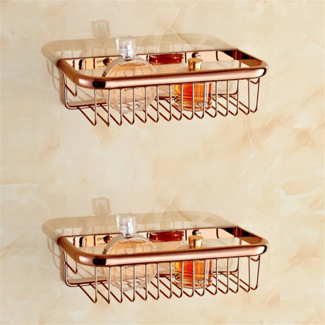 Luxurious Rose Gold Shower Shelf