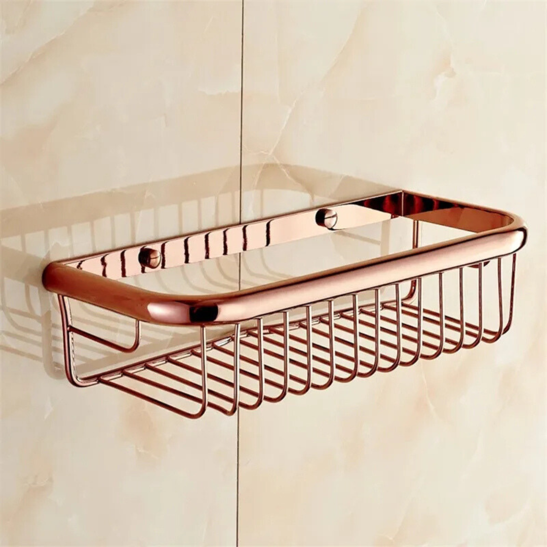 Luxurious Rose Gold Shower Shelf