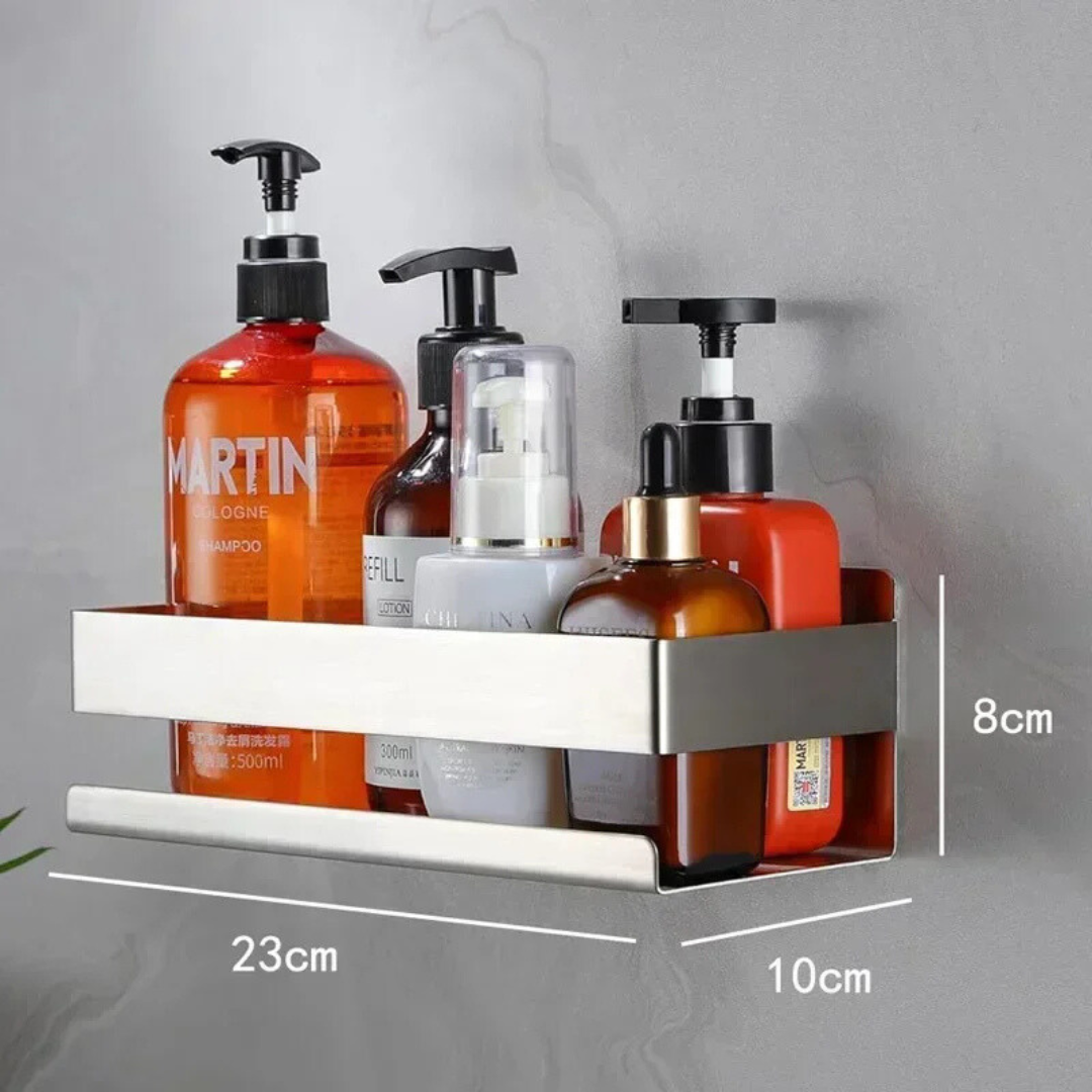 Over-the-Door stainless shower caddy