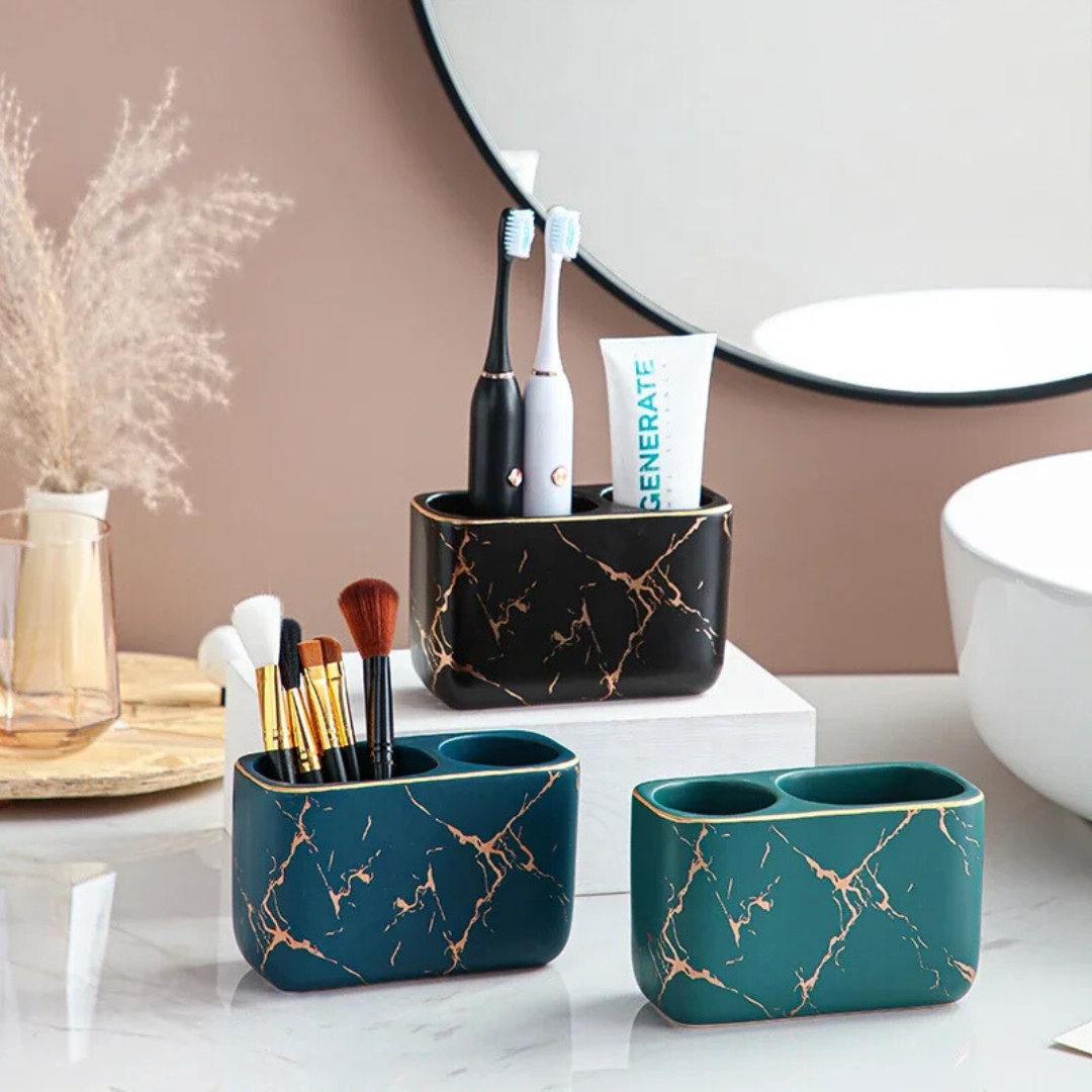 Luxury Marble Bathroom Organizer