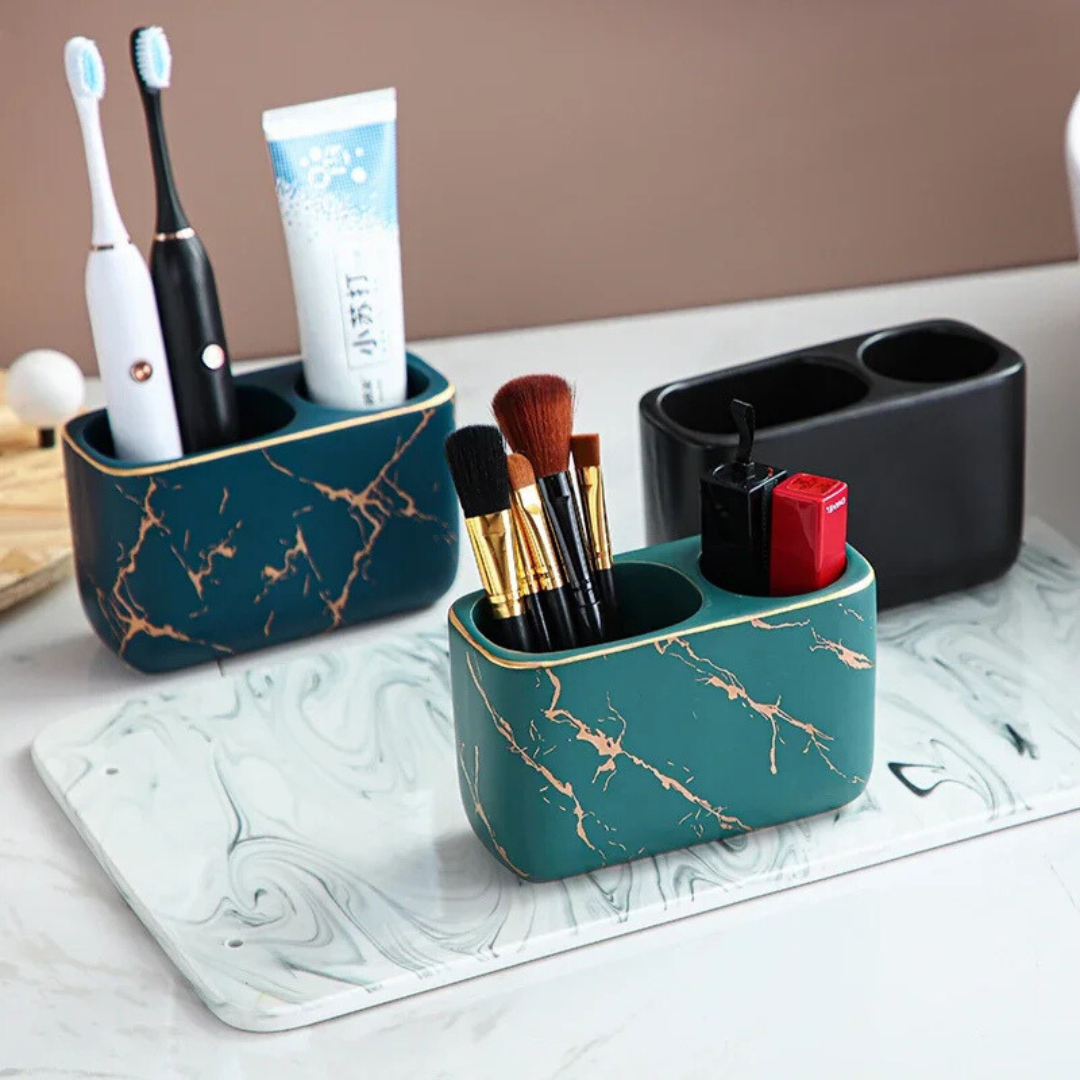 Luxury Marble Bathroom Organizer